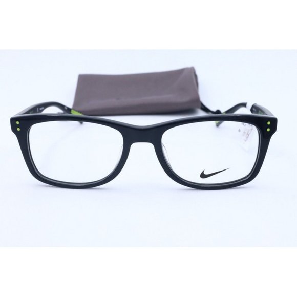 New NIKE NK 5538 010 (2101) Square Black Eyeglasses Demo lens 49mm - Picture 2 of 5